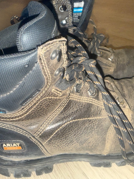 Ariat Work Waterproof Steel Toe Boots Brown Leather Heavy Duty Utility Workwear main image 9